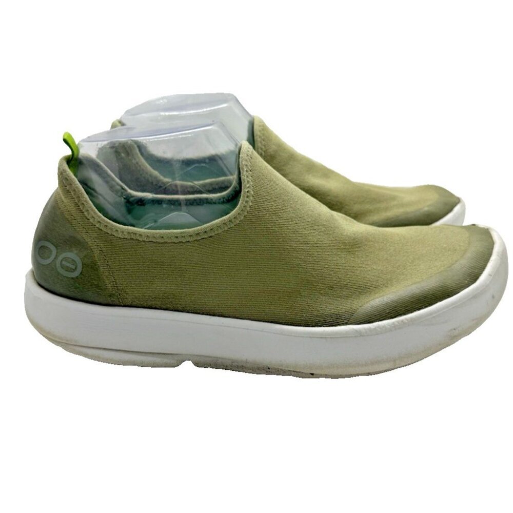 OOFOS Oomg Eezee Women's Comfort Slip-On Recovery Shoe Green Sage Fabric W9/EU40